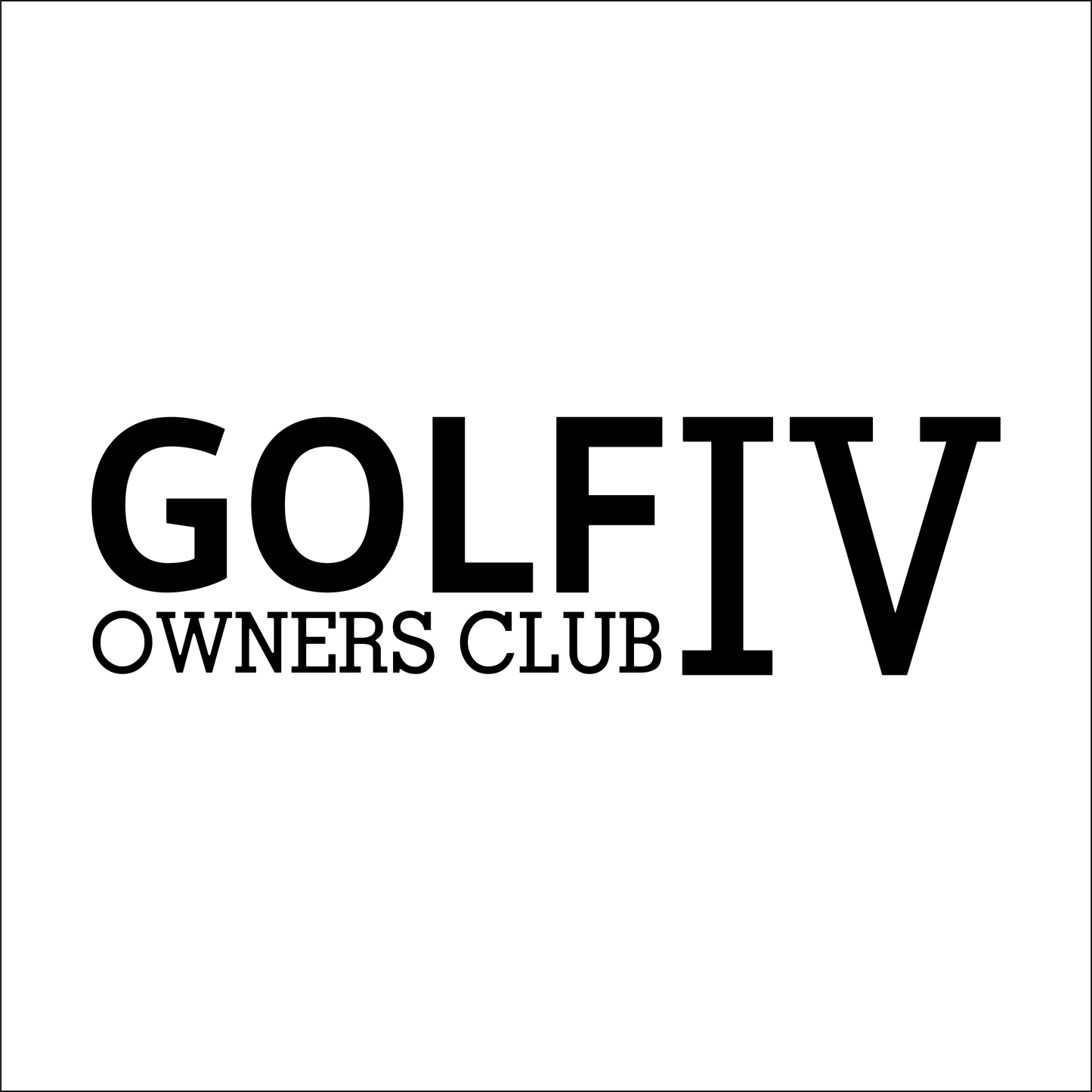 GOLF IV OWNERS CLUB DECAL 550MM
