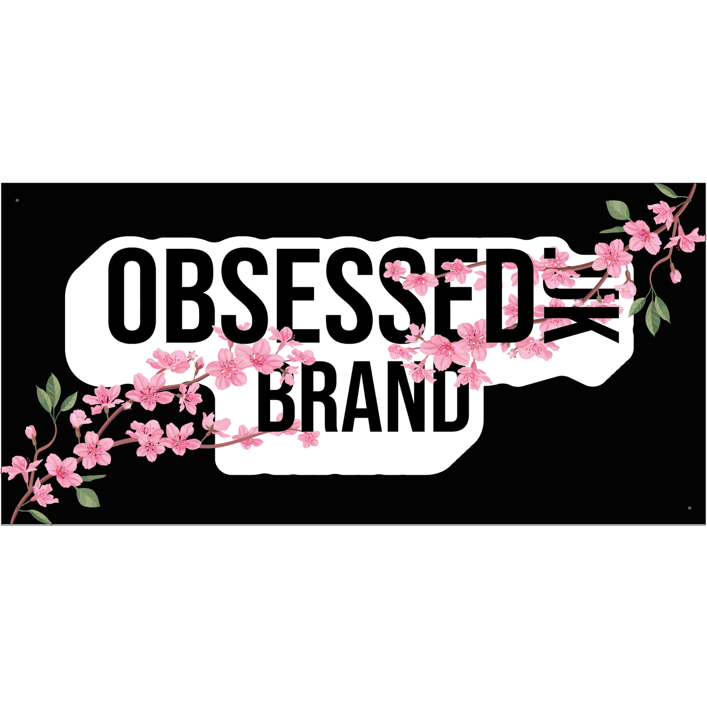 OBSESSED BRAND CHERRY BLOSSOM GARAGE BANNER