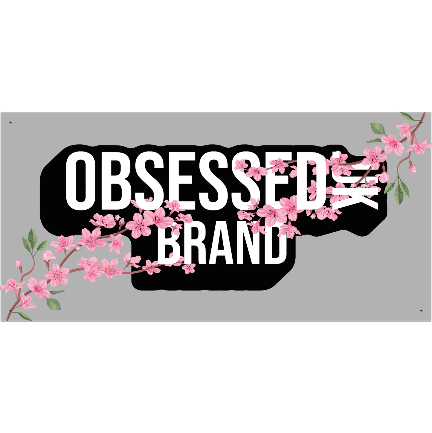 OBSESSED BRAND CHERRY BLOSSOM GARAGE BANNER