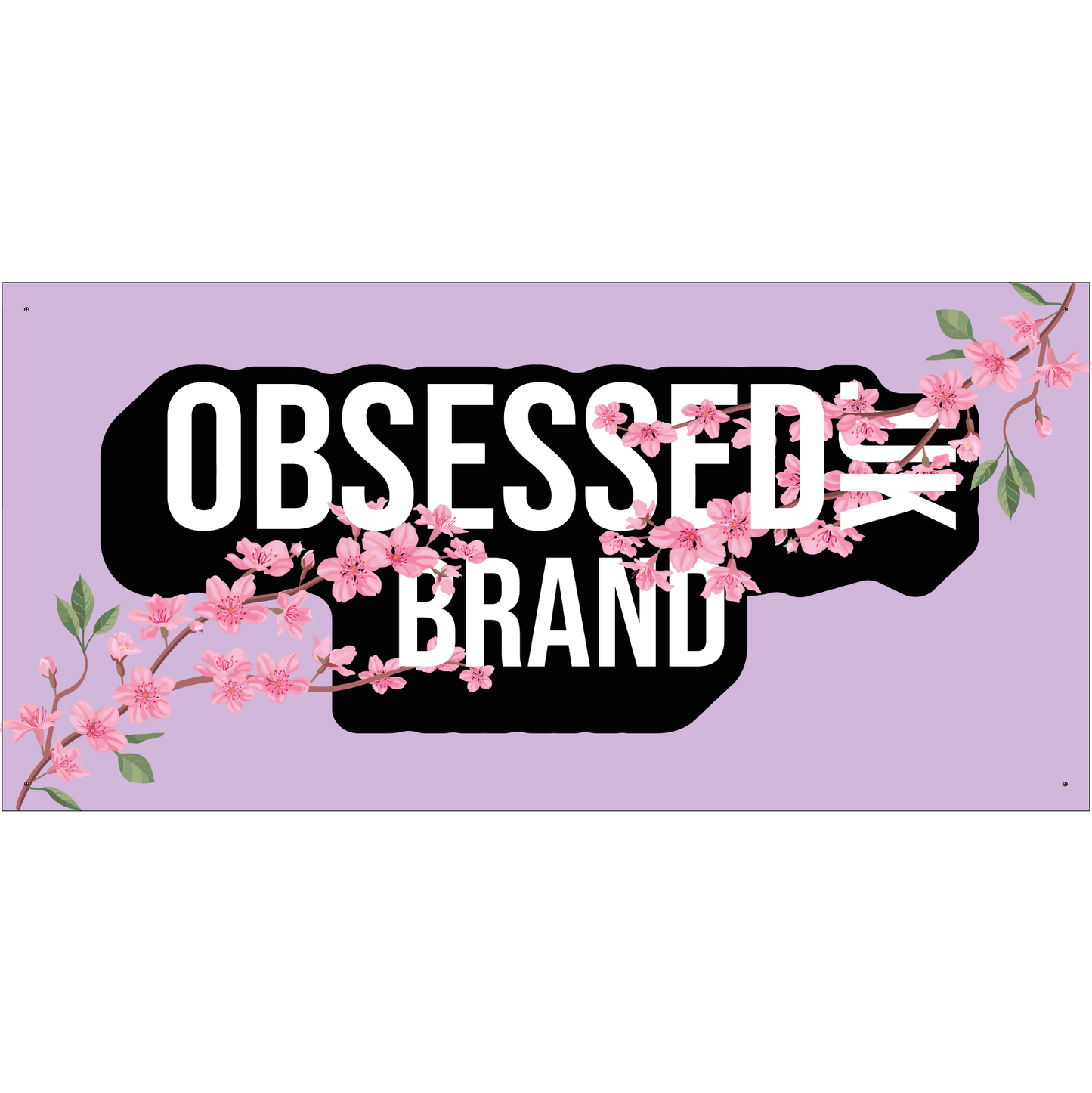 OBSESSED BRAND CHERRY BLOSSOM GARAGE BANNER