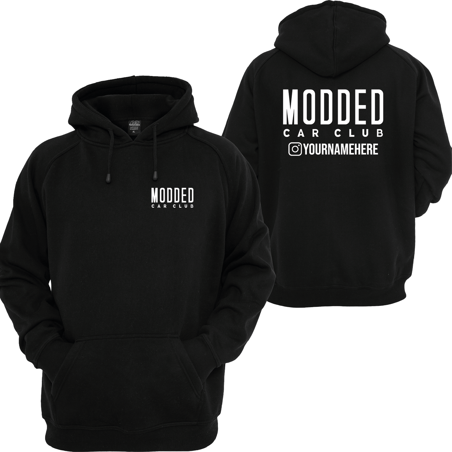 MODDED CAR CLUB PERSONALISED HOODIE