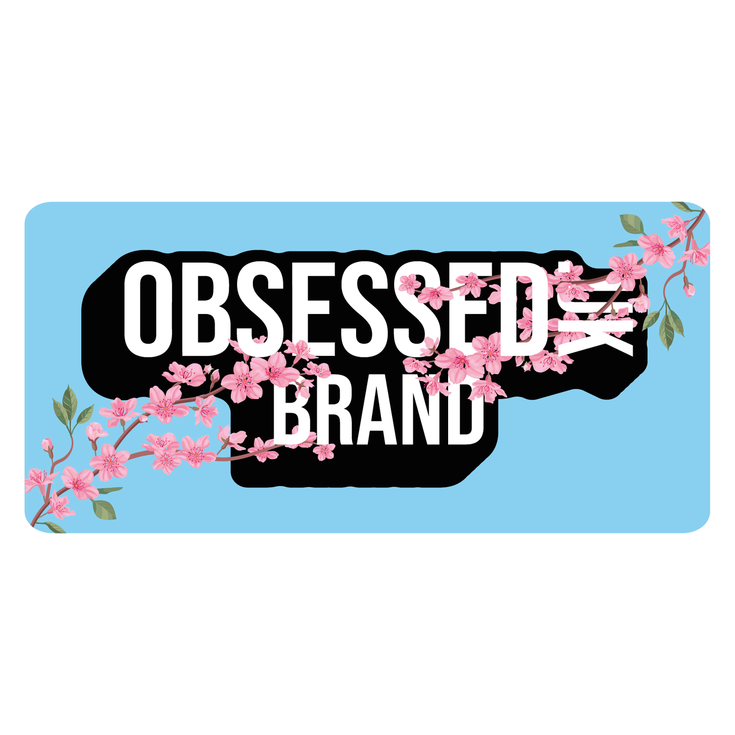 BLUE CHERRY BLOSSOM FRONT LOGO HOODIE