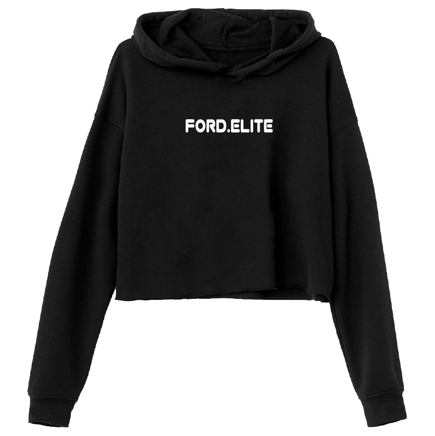 Ford Elite Crop Hoodie centre logo