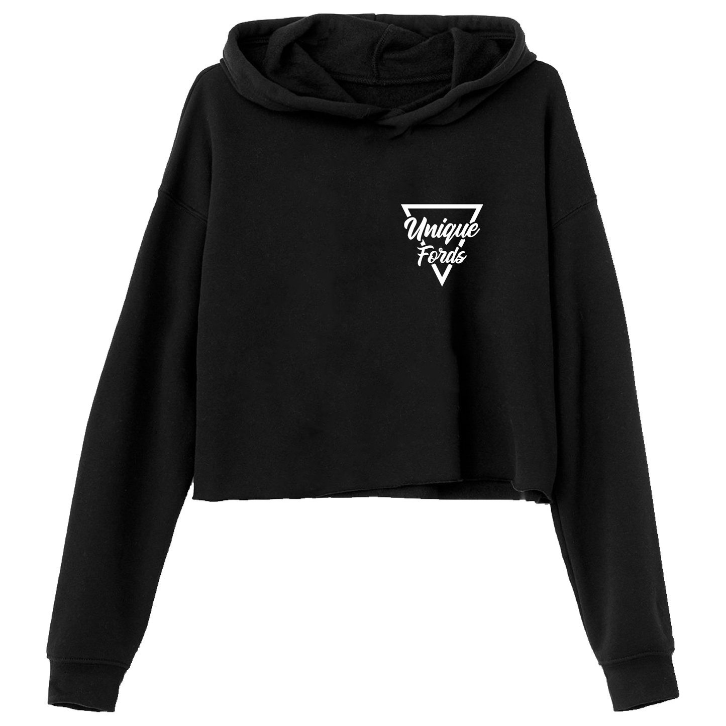 UNIQUE FORD CROP HOODIE TRIANGLE LOGO