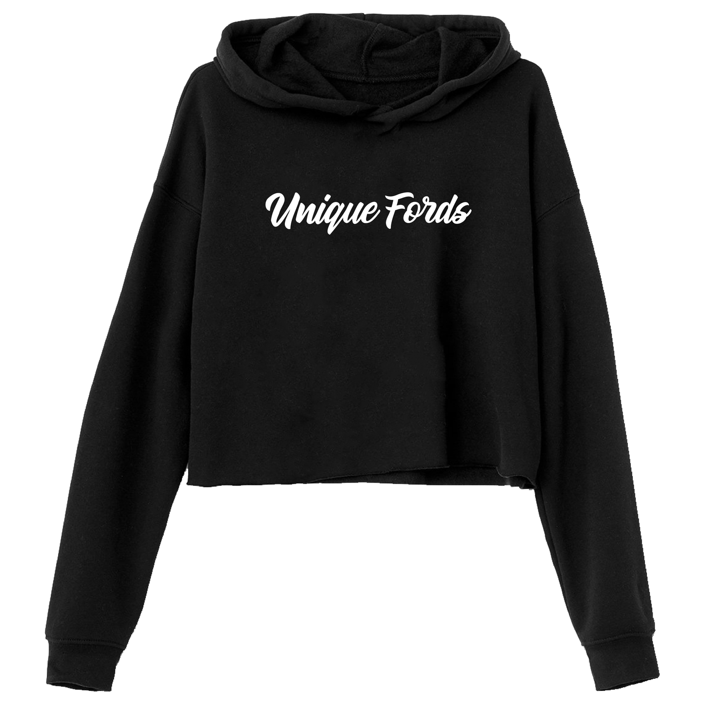 UNIQUE FORD CROP HOODIE STRAIGHT LOGO