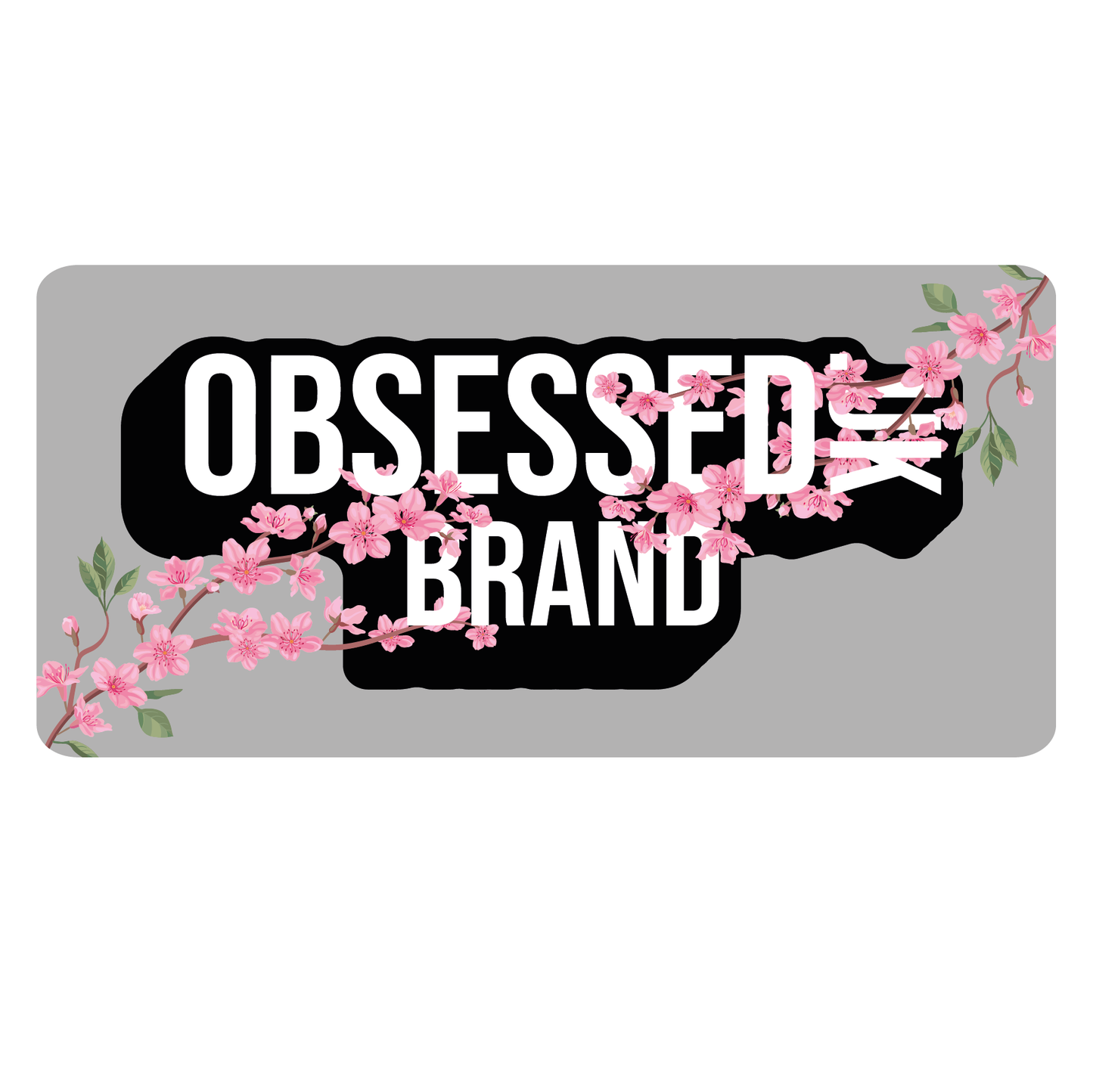 GREY CHERRY BLOSSOM FRONT LOGO HOODIE