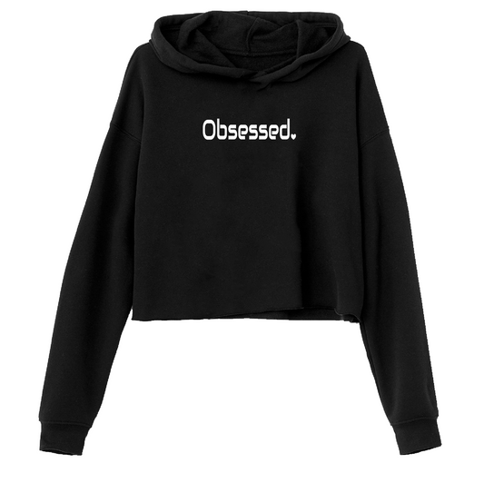 OBSESSED HEART CROP HOODIE