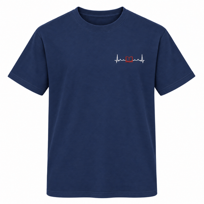 Book Heartbeat Embroidered T-Shirt – Left Chest