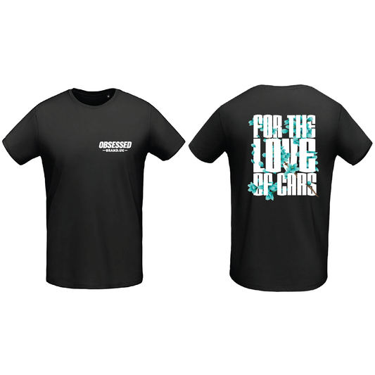 Obsessed Brand Teal “For the Love of Cars” T-Shirt