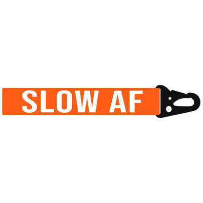Orange Slow AF mini lanyard keychain