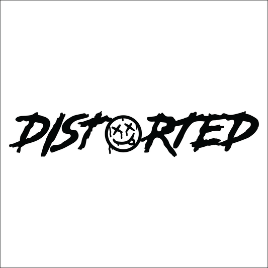 DISTORTED SMALL 150mm STICKER