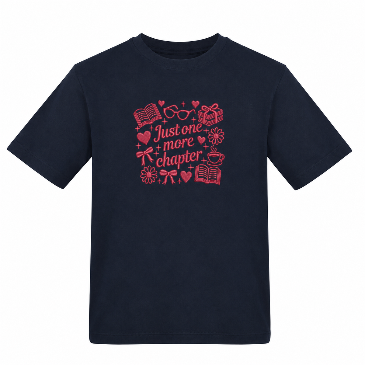 Just One More Chapter Bookish Embroidered T-Shirt