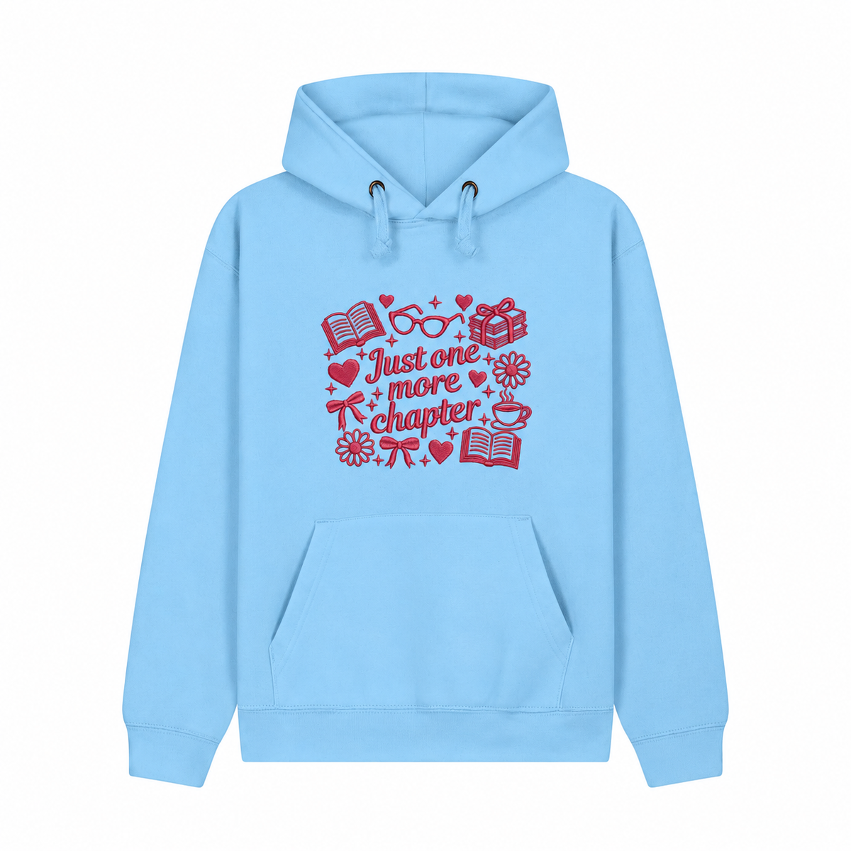 Just One More Chapter Bookish Embroidered Hoodie