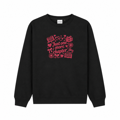 Just One More Chapter Bookish Embroidered Sweatshirt