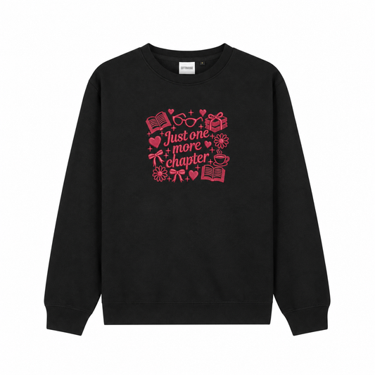 Just One More Chapter Bookish Embroidered Sweatshirt