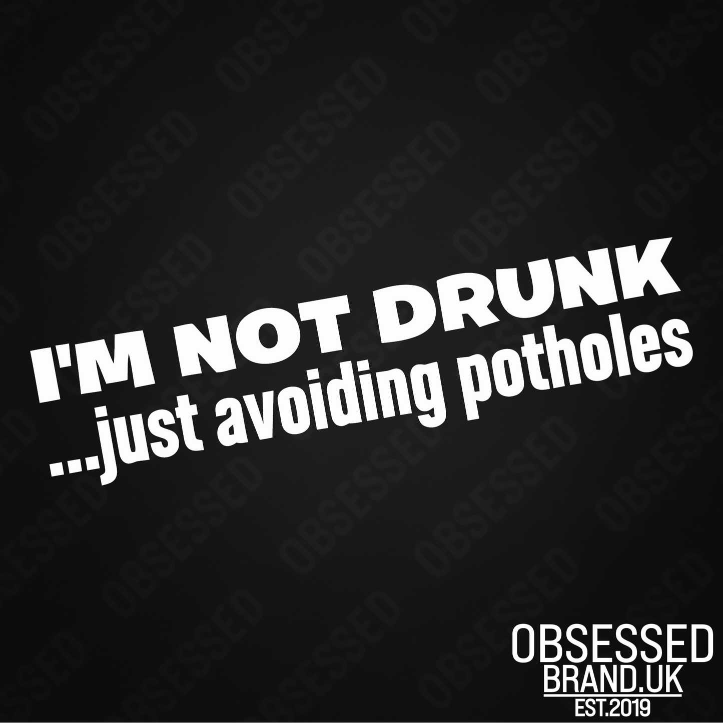 IM NOT DRUNK JUST AVOIDING POTHOLES