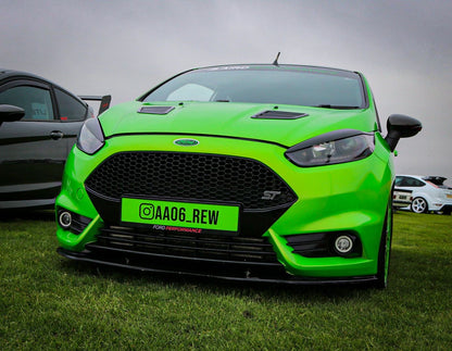 Green Ford Fiesta with personalised @AA06_REW show plate