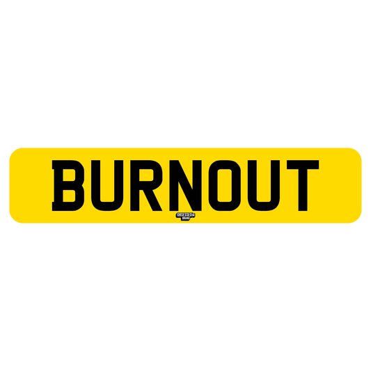 BURNOUT PRINTED SHOW PLATE