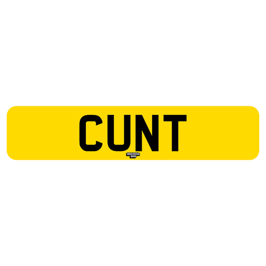 CUNT PRINTED SHOW PLATE