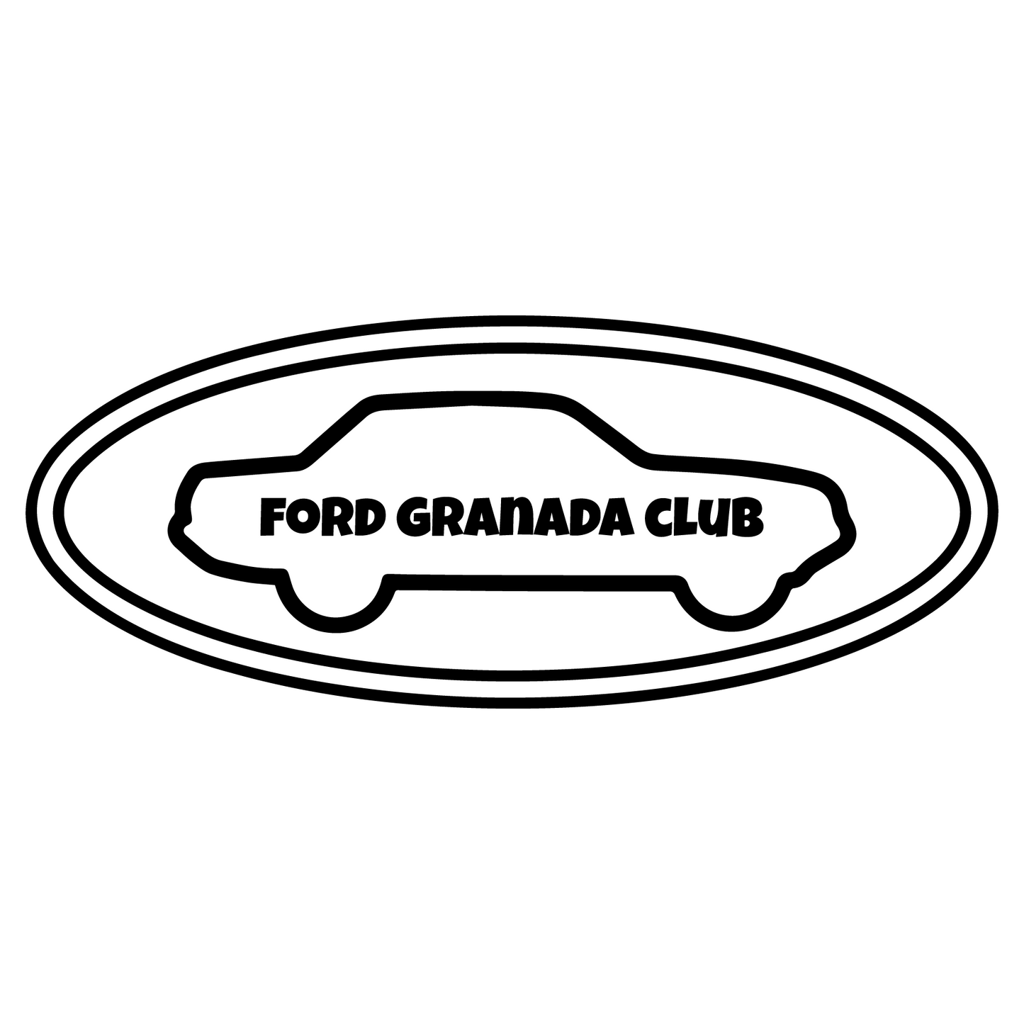 FORD GRANADA CLUB 250MM DECAL