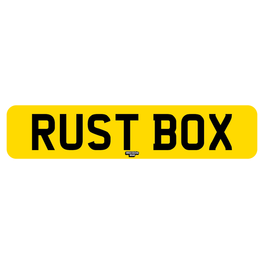 RUST BOX PRINTED SHOW PLATE