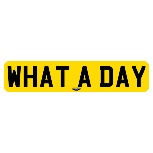 WHAT A DAY PRINTED SHOW PLATE