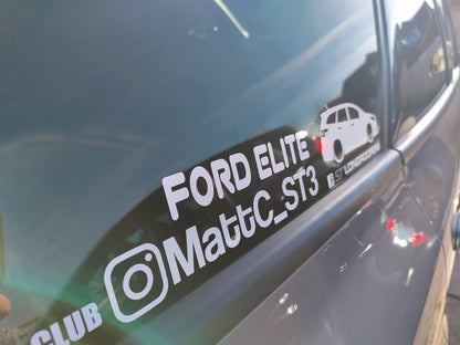 150mm Small Ford Elite Sticker