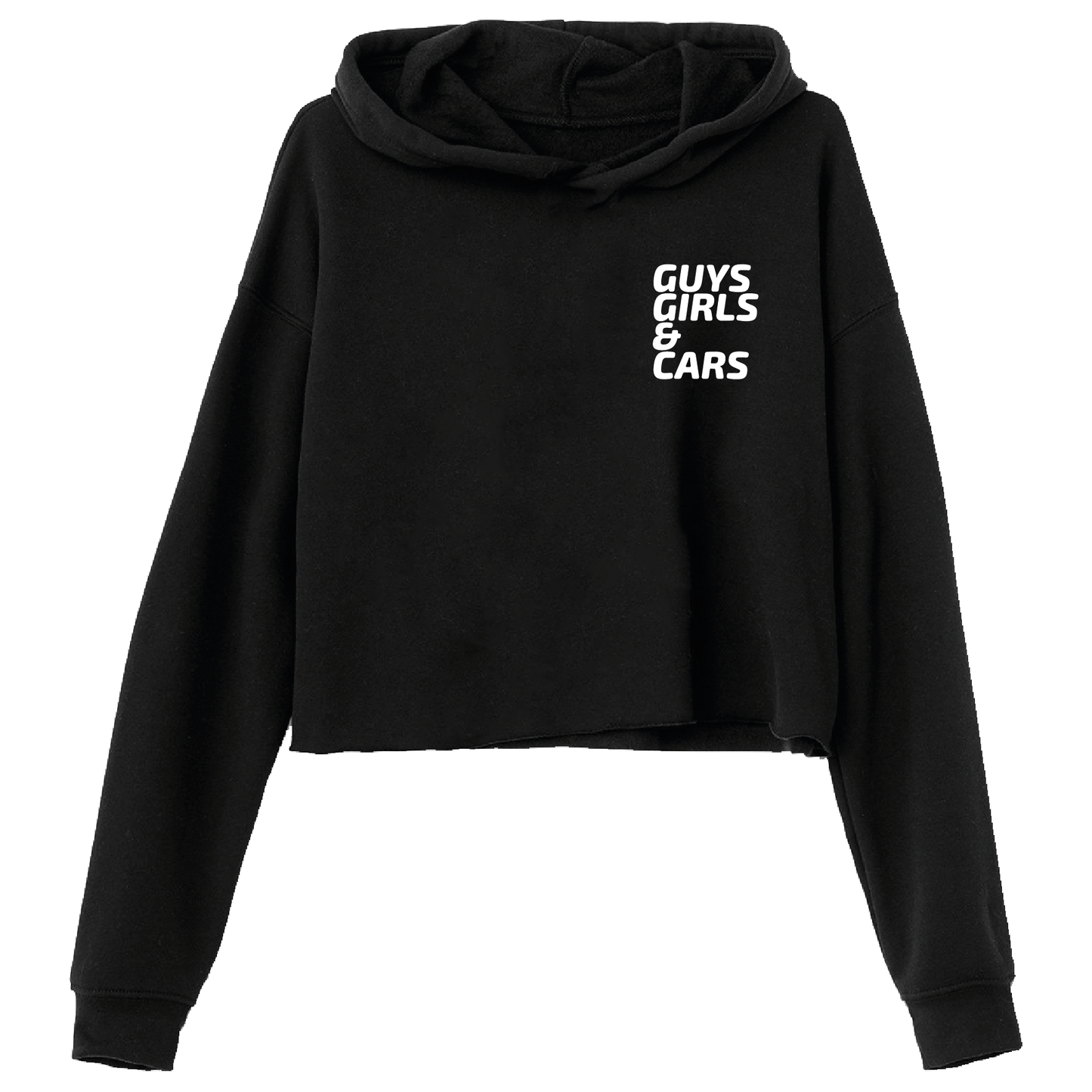 GUYS GIRLS & CARS CROP HOODIE