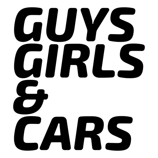 GUYS GIRLS & CARS 100MM SMALL DECAL